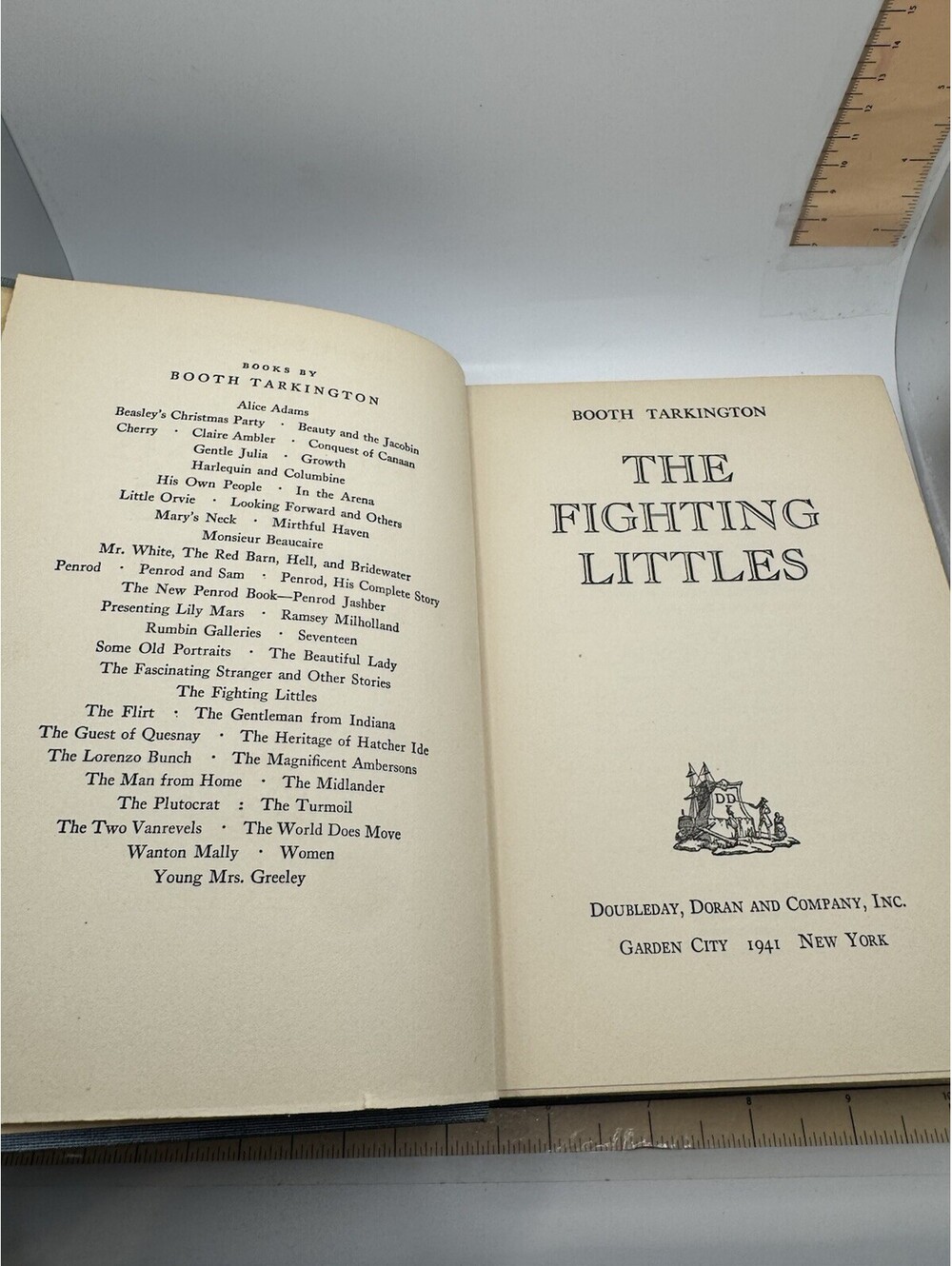 Vintage 1941 The Fighting Littles Booth Tarkington HC Book